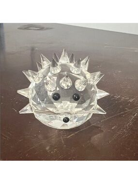 Crystal Swarovski Spiked Hedgehog Figurine - Clear